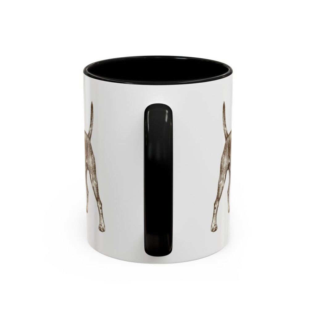 11oz Funny Miniature Pinscher Mug, Black, back view