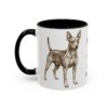 11oz Funny Miniature Pinscher Mug, Black, left side view