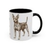 11oz Funny Miniature Pinscher Mug, Black, right side view