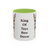 11oz Funny Miniature Pinscher Mug, Light Green, front view