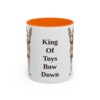 11oz Funny Miniature Pinscher Mug, Orange, front view