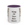 11oz Funny Miniature Pinscher Mug, Purple, front view
