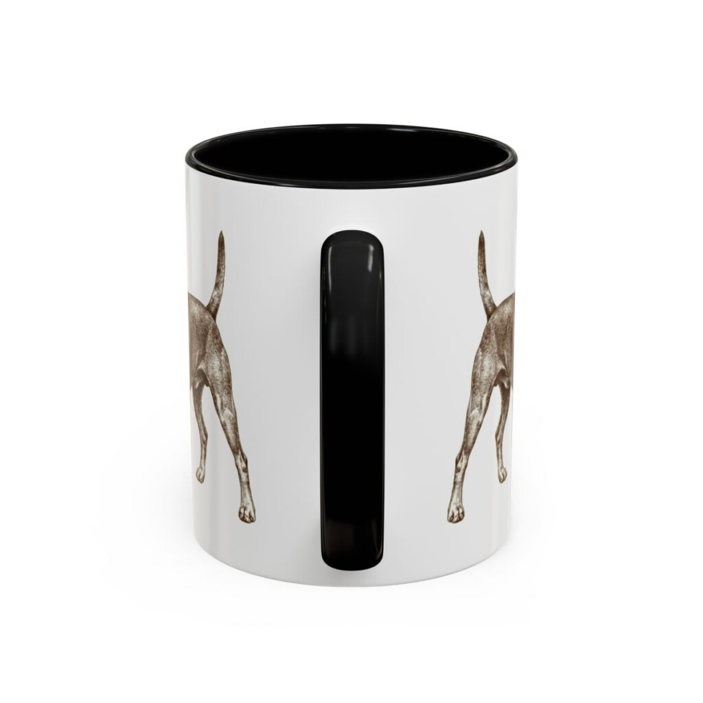 11oz Miniature Pinscher Latin Mug, Black, back view