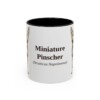 11oz Miniature Pinscher Latin Mug, Black, front view