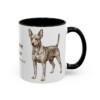 11oz Miniature Pinscher Latin Mug, Black, right side view
