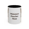 11oz Miniature Pinscher Dog Mom Mug, Black, front view