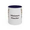 11oz Miniature Pinscher Mug, Navy, front view