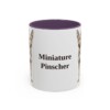 11oz Miniature Pinscher Mug, Purple, front view