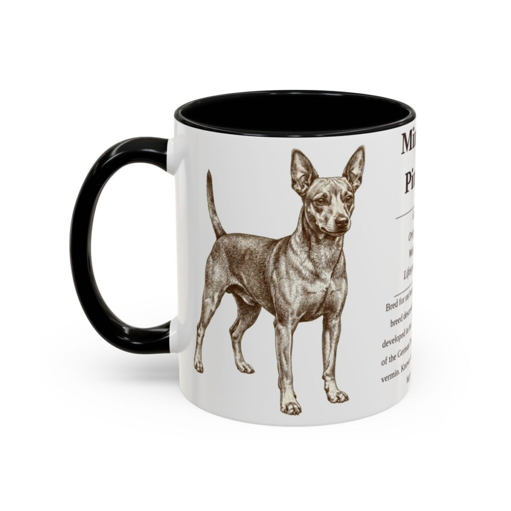 11oz Miniature Pinscher Mug, Black, left side view