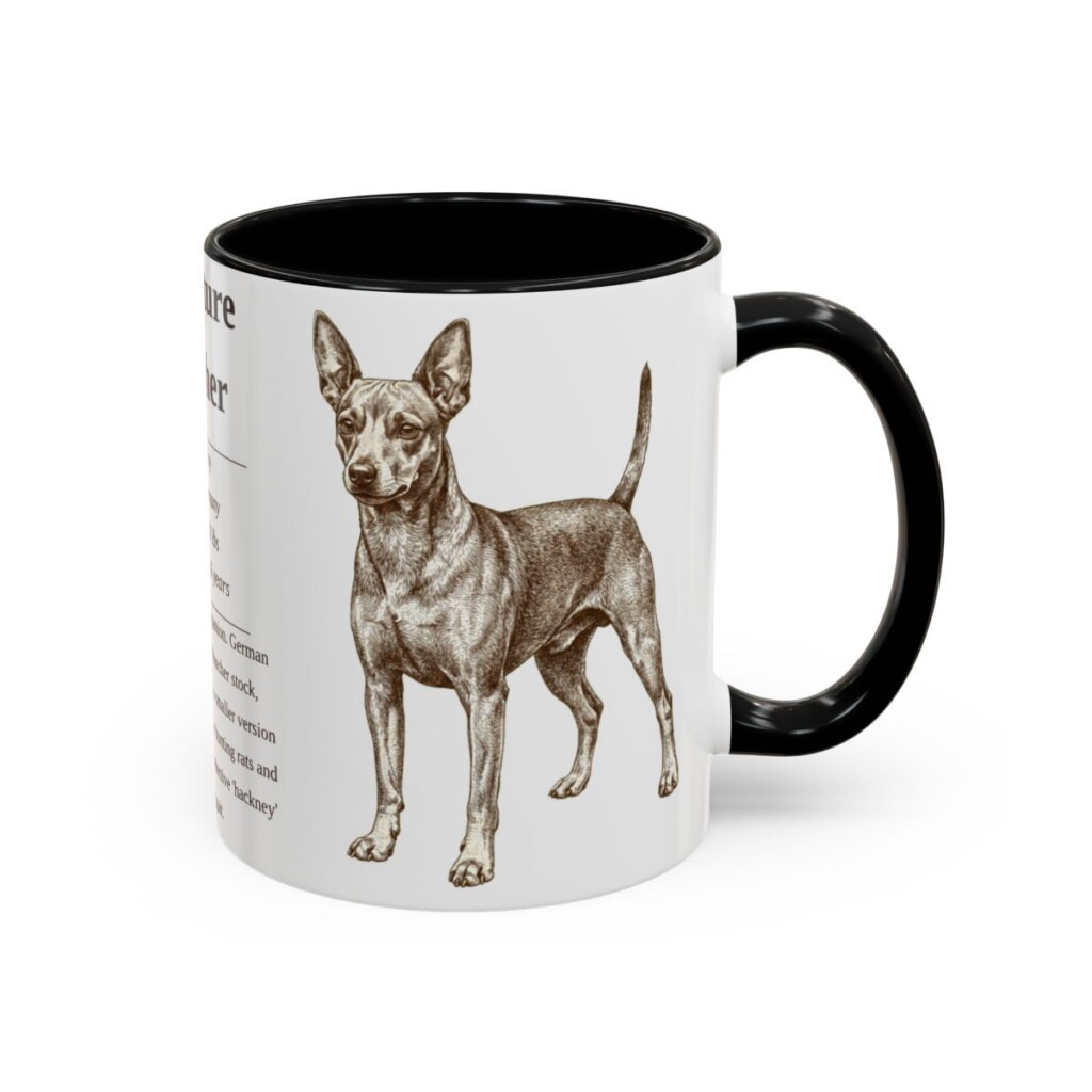 11oz Miniature Pinscher Mug, Black, right side view