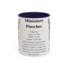 11oz Miniature Pinscher Mug, Navy, front view