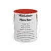11oz Miniature Pinscher Mug, Red, front view