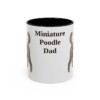 11oz Miniature Poodle Dog Dad Mug, Black, front view