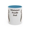 11oz Miniature Poodle Dog Dad Mug, Light Blue, front view