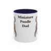 11oz Miniature Poodle Dog Dad Mug, Navy, front view