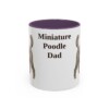 11oz Miniature Poodle Dog Dad Mug, Purple, front view