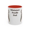 11oz Miniature Poodle Dog Dad Mug, Red, front view