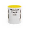 11oz Miniature Poodle Dog Dad Mug, Yellow, front view