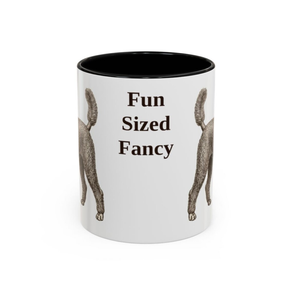 11oz Funny Miniature Poodle Mug, Black, front view