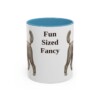 11oz Funny Miniature Poodle Mug, Light Blue, front view