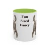 11oz Funny Miniature Poodle Mug, Light Green, front view