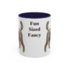 11oz Funny Miniature Poodle Mug, Navy, front view