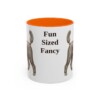 11oz Funny Miniature Poodle Mug, Orange, front view