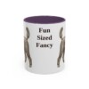 11oz Funny Miniature Poodle Mug, Purple, front view
