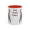 11oz Funny Miniature Poodle Mug, Red, front view