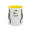 11oz Funny Miniature Poodle Mug, Yellow, front view