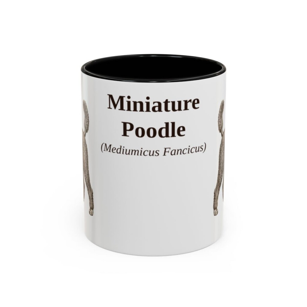 11oz miniature poodle mug, Black