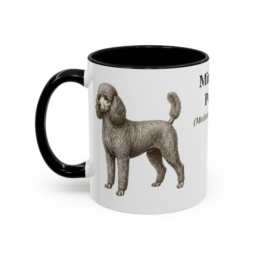 11oz miniature poodle mug, Black