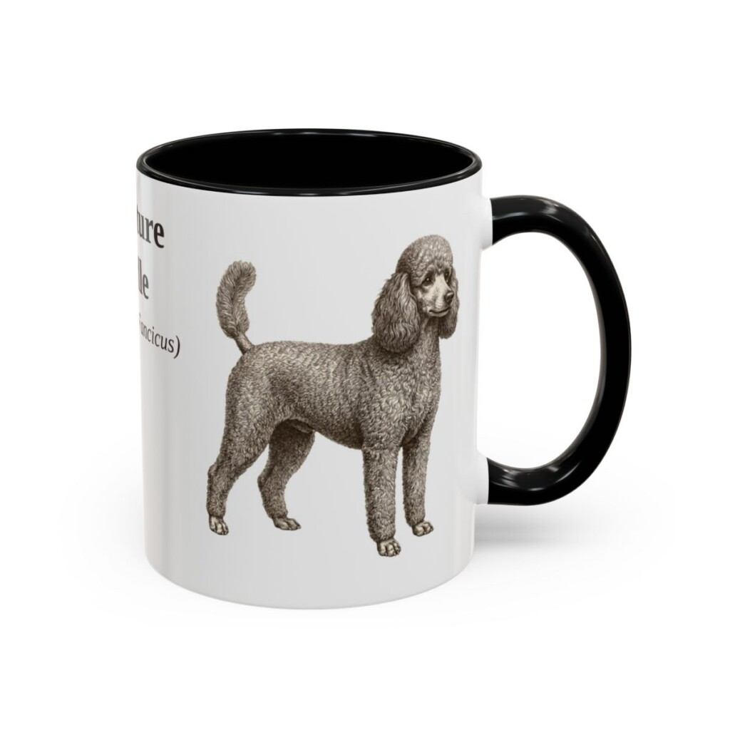 11oz miniature poodle mug, Black