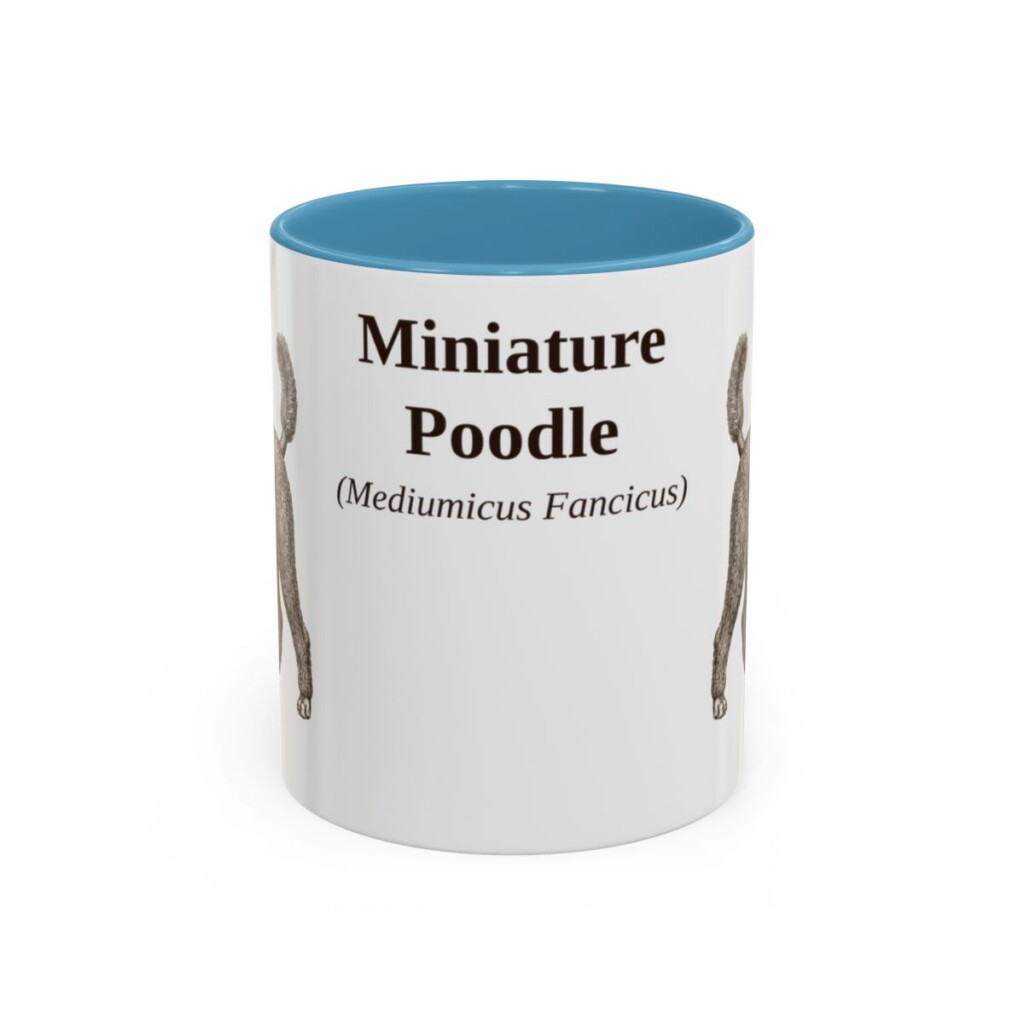 11oz miniature poodle mug, Light Blue