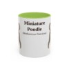 11oz miniature poodle mug, Light Green