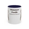 11oz miniature poodle mug, Navy