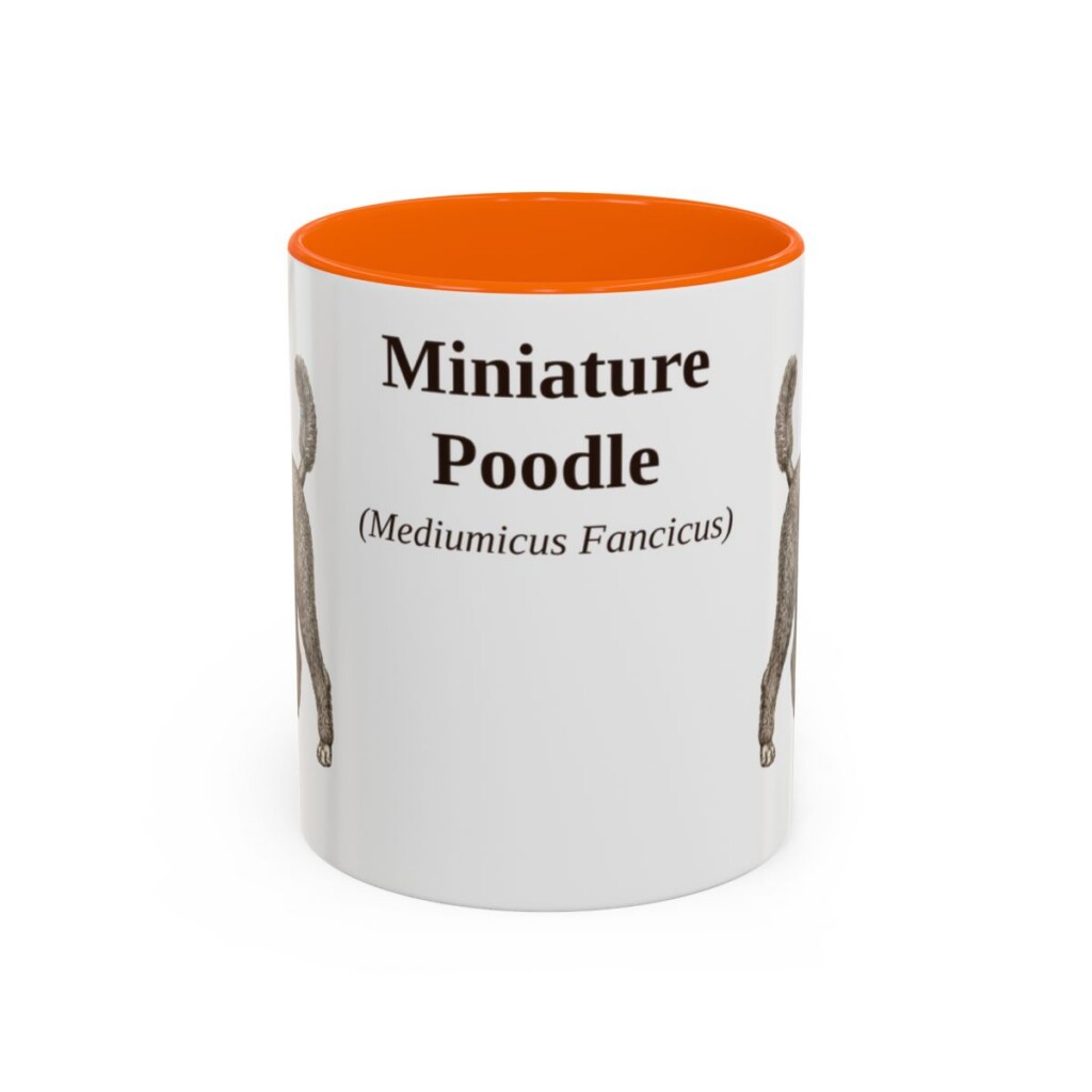 11oz miniature poodle mug, Orange