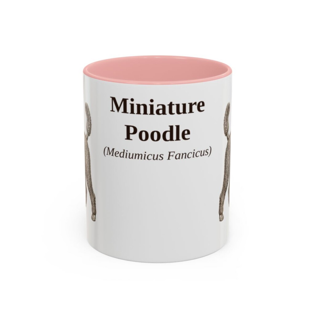 11oz miniature poodle mug, Pink
