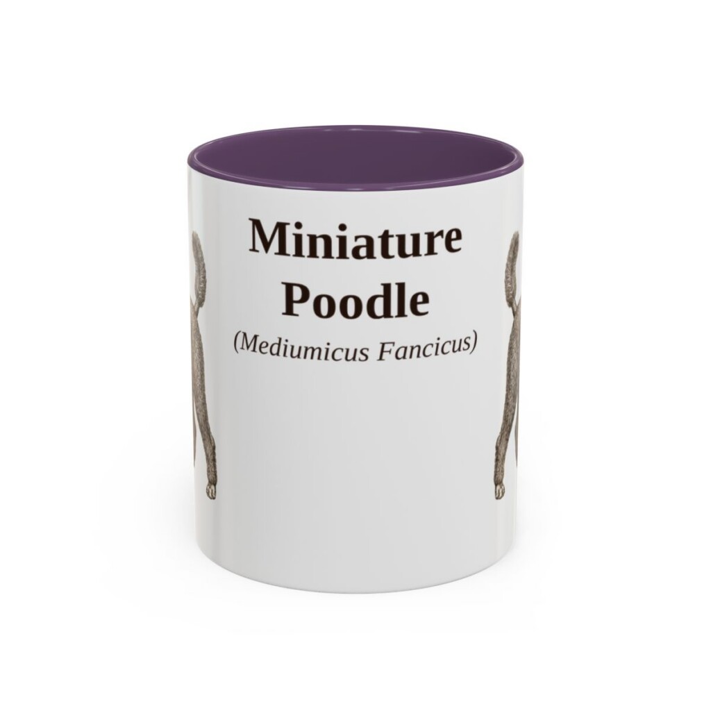 11oz miniature poodle mug, Purple