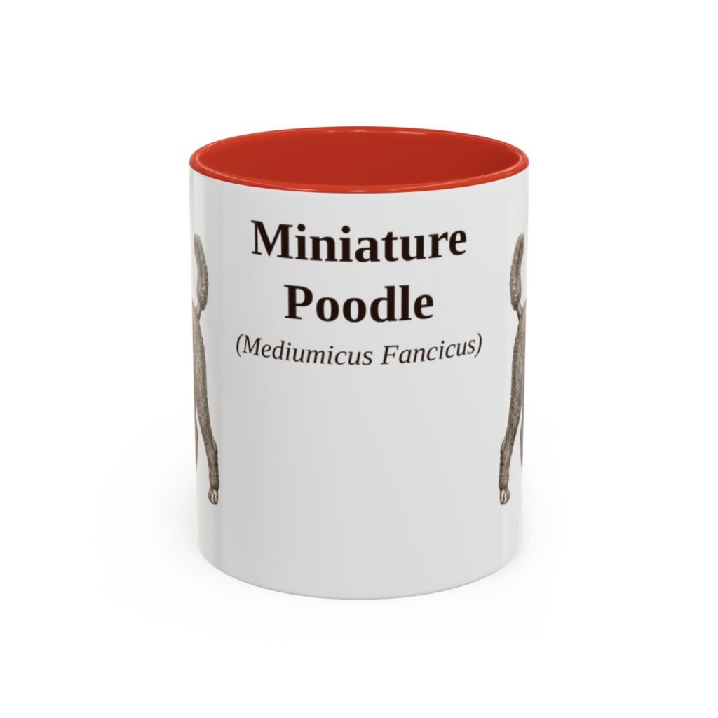 11oz miniature poodle mug, Red