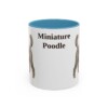 11oz Miniature Poodle Mug, Light Blue, front view