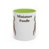 11oz Miniature Poodle Mug, Light Green, front view