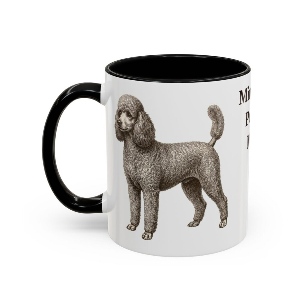 11oz miniature poodle mug, Black