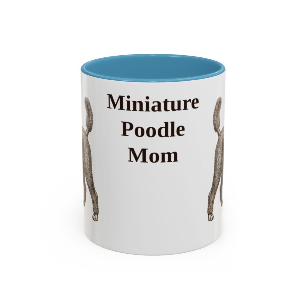 11oz miniature poodle mug, Light Blue