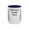 11oz miniature poodle mug, Navy