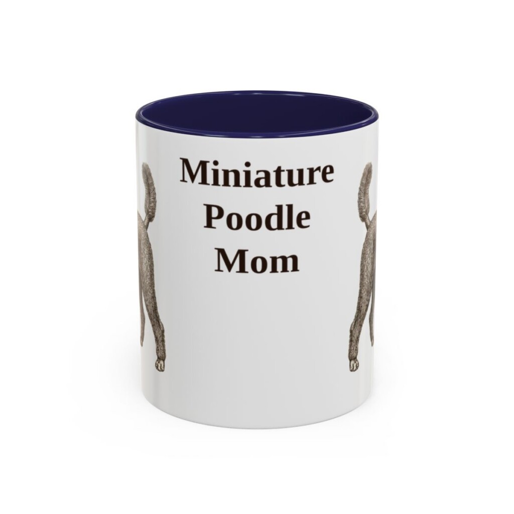 11oz miniature poodle mug, Navy