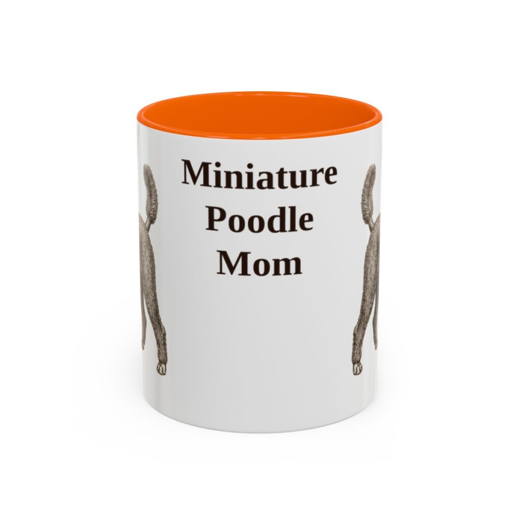 11oz miniature poodle mug, Orange