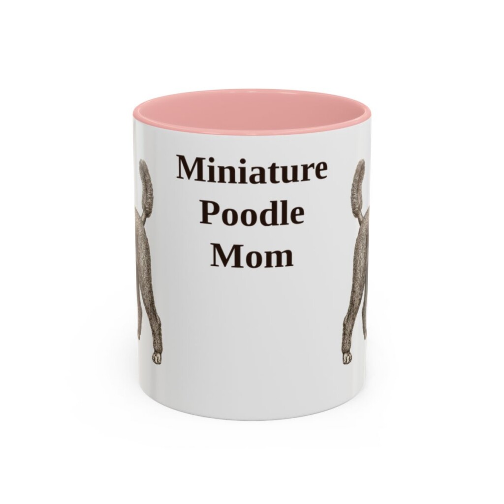 11oz miniature poodle mug, Pink