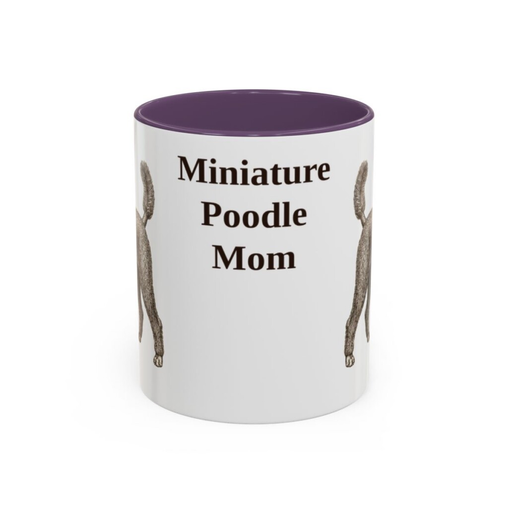 11oz miniature poodle mug, Purple