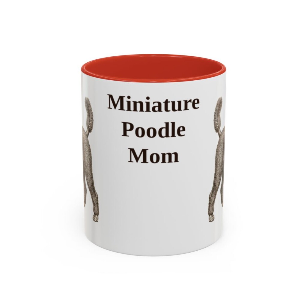 11oz miniature poodle mug, Red